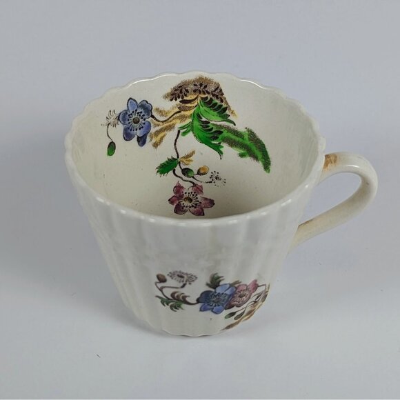 Copeland Spode Demitasse Espresso Cups & Saucer Wicker Lane Basket Weave England - Picture 8 of 11